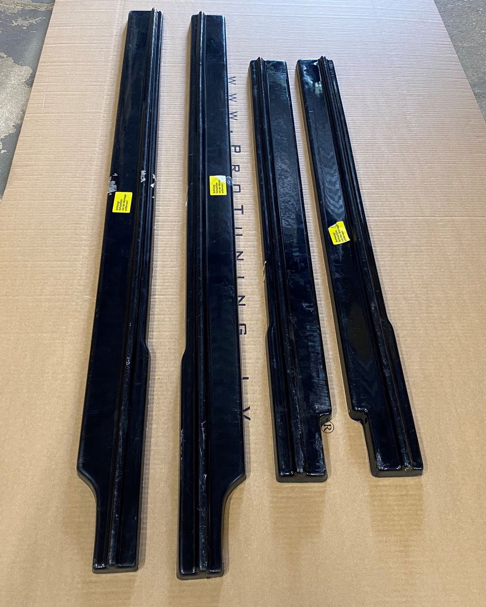 Black Gloss Performance Side skirts addons / Blades / diffusers / sill covers For VW Bus T5 2003-2009 - Image 5