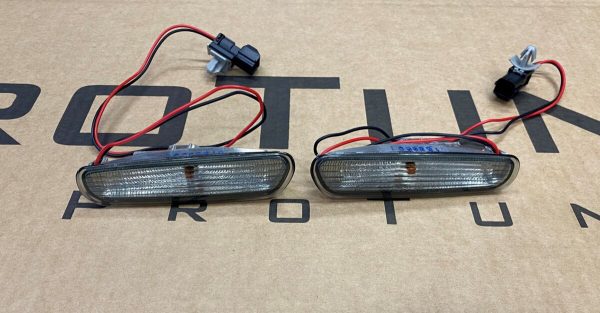 Black Smoked Rear Bumper Side Markers/ Corner Lights Indicators (Turnsignals) For Volvo S40 / V40 MK1 1996-1999 - Image 5