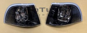 BLACK Clear OE Look Front Turnsignals For Volvo S40 / V40 MK1 1996-1999