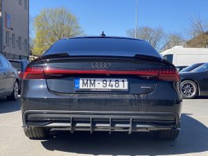CARBON Trunk spoiler lip extension For Audi A7 / S7 /  4K RS7 4K8 2018-2025