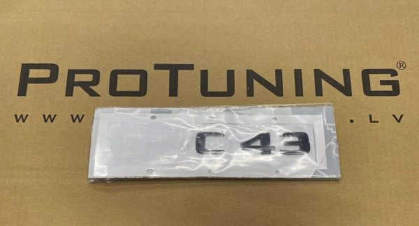 Genuine C43 Night Package (AMG) Black Rear trunk lid badge sticker OE logo For Mercedes W206/S206 - Image 6