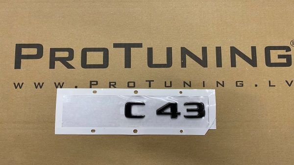 Genuine C43 Night Package (AMG) Black Rear trunk lid badge sticker OE logo For Mercedes W206/S206 - Image 7