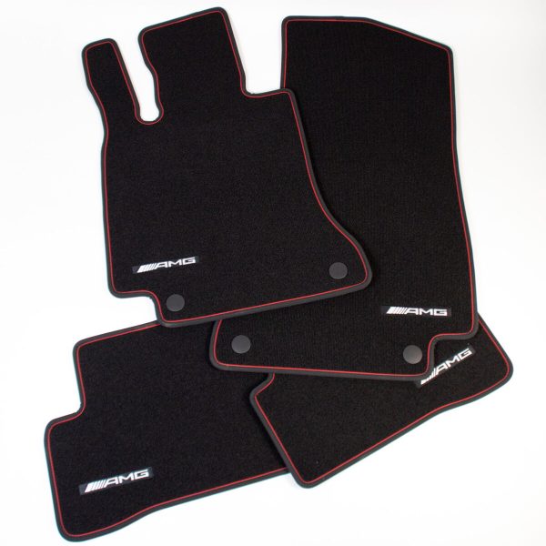 Genuine AMG Performance Black Velour floor mats set 4x Carpets For Mercedes W205 S205 - Image 2
