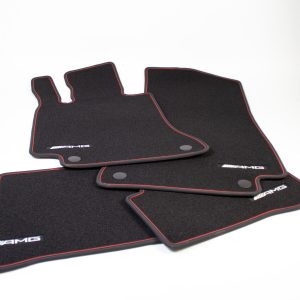 Genuine AMG Performance Black Velour floor mats set 4x Carpets For Mercedes W205 S205