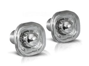 SIDE MARKERS CLEAR CHROME Fits SKODA FABIA 2000 - 2004