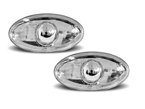 SIDE TURN MARKERS CLEAR CHROME Fits PEUGOEOT 206 1998-2006