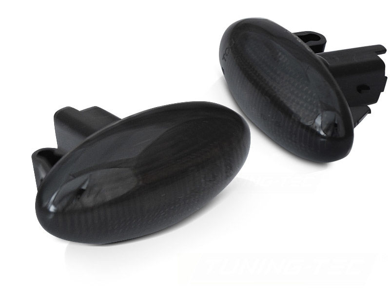 SIDE TURN MARKERS DARK SMOKED LED SEQ fits PEUGEOT 107 Hatchback 2005 - 2014