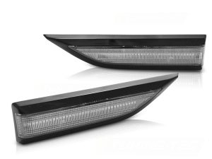 SIDE TURN MARKERS BLACK WHITE LED SEQ fits VW T6 15-19