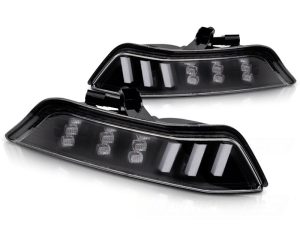 FRONT TURN SIGNALS BLACK LED SEQ fits FORD MUSTANG 15-17