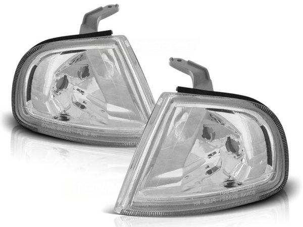 CLEAR CHROME FRONT TURN LIGHTS FOR HONDA PRELUDE 02.92-01.97