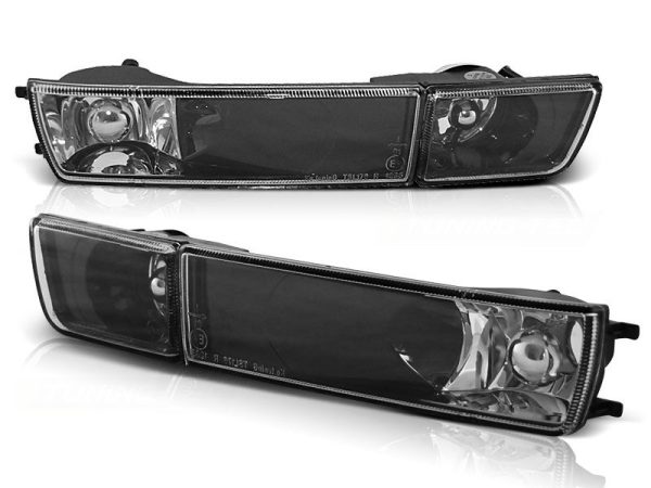 FRONT TURN SIGNALS with FOG LIGHTS BLACK fits VW VENTO