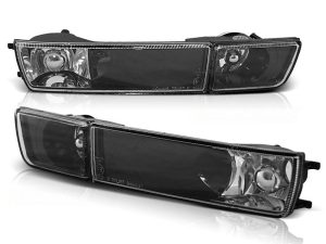 FRONT TURN SIGNALS with FOG LIGHTS BLACK fits VW GOLF 3