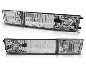 FRONT TURN SIGNALS with FOG LIGHTS CHROME fits VW GOLF 3