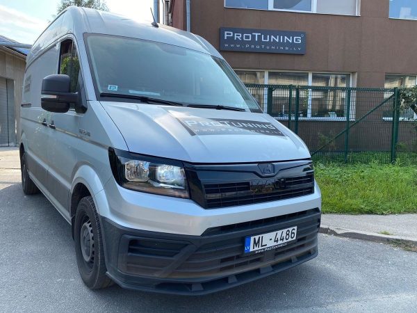 Black Gloss Eyebrows Headlight covers  mask for VW Crafter MK2 GEN2 - Image 4