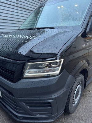 Black Gloss Eyebrows Headlight covers  mask for VW Crafter MK2 GEN2