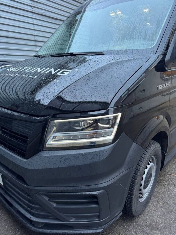 Black Gloss Eyebrows Headlight covers  mask for VW Crafter MK2 GEN2