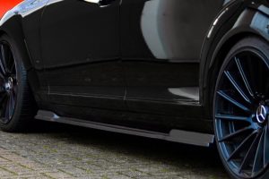 Performance Side skirts addons / Blades / diffusers / sill covers with Wing For Mercedes S-Class W221 long version 09-13