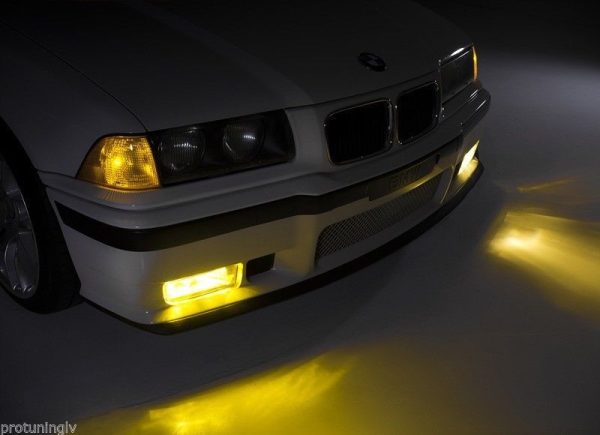 Genuine ZKW Yellow fog lights with Supporting frame for BMW E36 91-98 All Models - Image 3