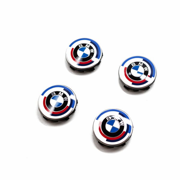 Genuine 50th Anniversary M Power 4x Wheel Center Cover Hub Caps 56mm For BMW - Image 3