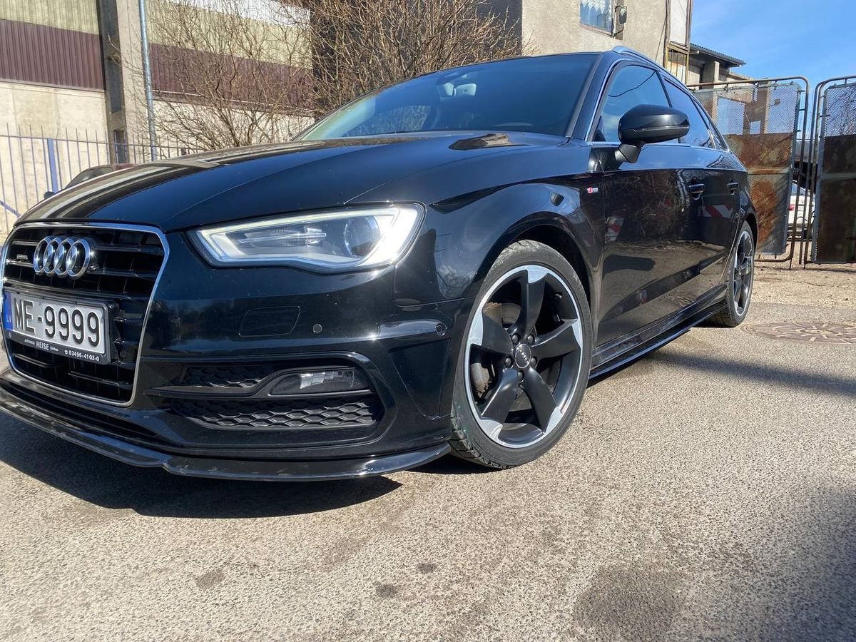 Black gloss ABS Performance Side Skirt Blades For Audi A3 8V S Line S3 - Image 2