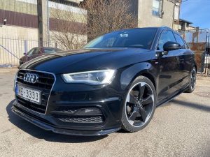 Black gloss ABS Performance Side Skirt Blades For Audi A3 8V S Line S3