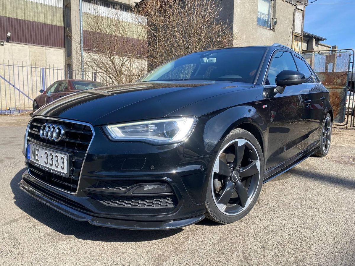 Black gloss ABS Performance Side Skirt Blades For Audi A3 8V S Line S3