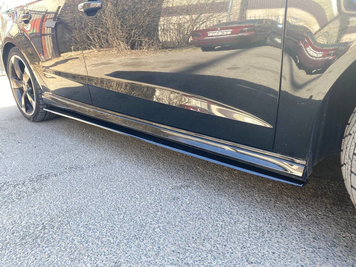 Black gloss ABS Performance Side Skirt Blades For Audi A3 8V S Line S3 - Image 3