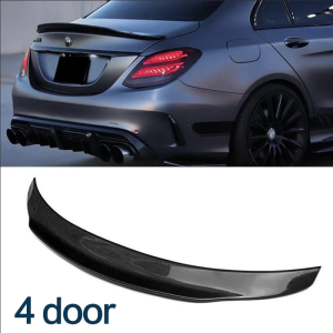 PSM Style Rear Black Gloss Trunk Spoiler Lip For Mercedes W205