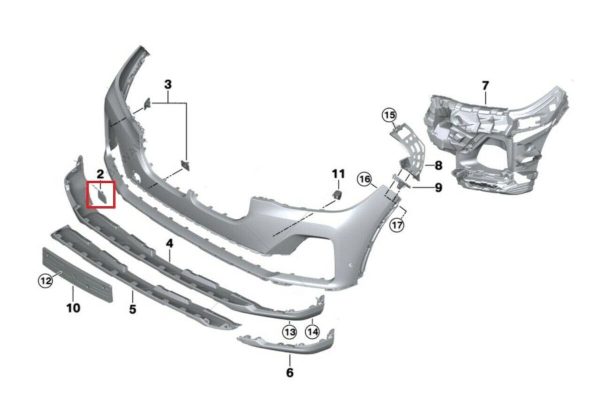 NEW GENUINE BMW X7 G07 FRONT BUMPER TOW HOOK COVER CAP 51119478442 - Image 3
