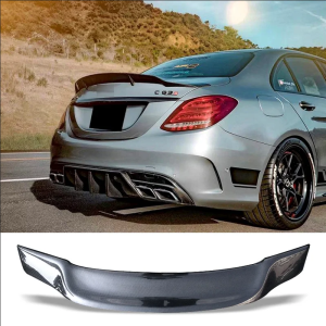 GTR ANG Carbon Fiber Rear Trunk Spoiler Lip For Mercedes W205