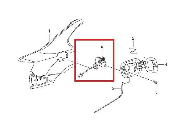 NEW GENUINE VOLKSWAGEN POLO JETTA FUEL FILLER CAP ACTUATOR FLAP 5C6810773K - Image 8