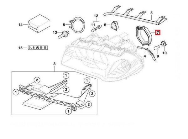 BMW E83 X3 SERIES 04 - 11 NEW GENUINE HEAD LIGHT LOW BEAM CAP COVER 63128381326 - Image 5