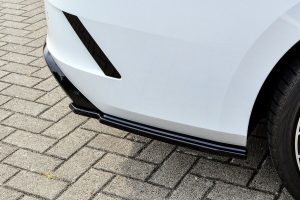 Black Gloss Performance Rear Bumper Side Flaps / Splitters For Skoda Octavia RS NX Combi 2020+