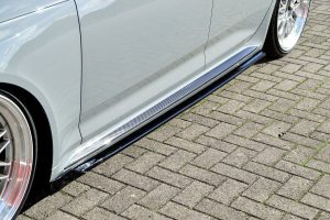 Performance Side skirts addons / Blades / diffusers / sill covers with Wing For Audi RS4 B9 2017-2020