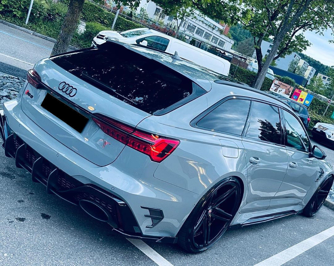 Performance Rear Bumper Side Flaps/ Splitters with Wing For Audi RS6 C8 5G 2019+