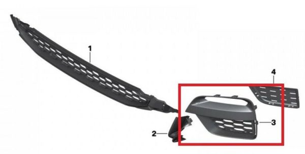 NEW GENUINE BMW X3 X4 G01 G02 M SPORT FRONT BUMPER SIDE GRILL LEFT N/S 51118092759 - Image 3
