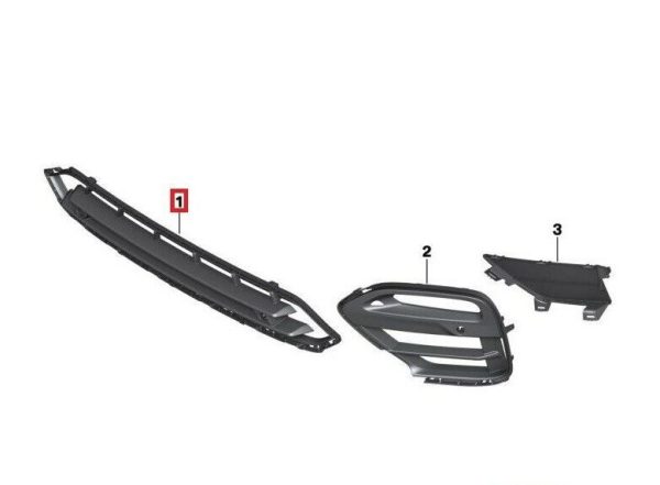 NEW GENUINE BMW X4 SERIES G02 FRONT BUMPER LOWER CENTER GRILL ACC 51117418733 - Image 3
