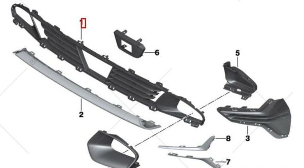 NEW GENUINE BMW 3 SERIES G20 CENTER GRILLE AIR INLET MIDDLE 51117464269 - Image 3