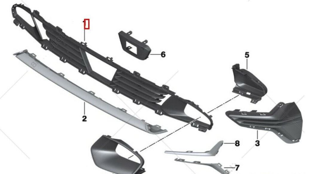 NEW GENUINE BMW 3 SERIES G20 CENTER GRILLE AIR INLET MIDDLE 51117464269 - Image 3