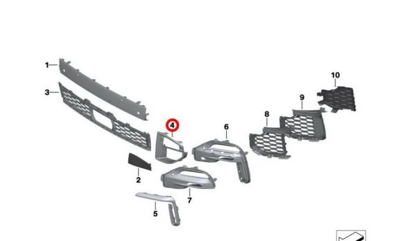 NEW GENUINE BMW X5 SERIES G05 M FRONT BUMPER AIR INLETS PAIR SET N/S + O/S 51118074269 + 51118074270 - Image 6