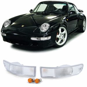 OE Look White Front Turnsignal Lights/ Indicators For Porsche 911 (993) 1993-1998
