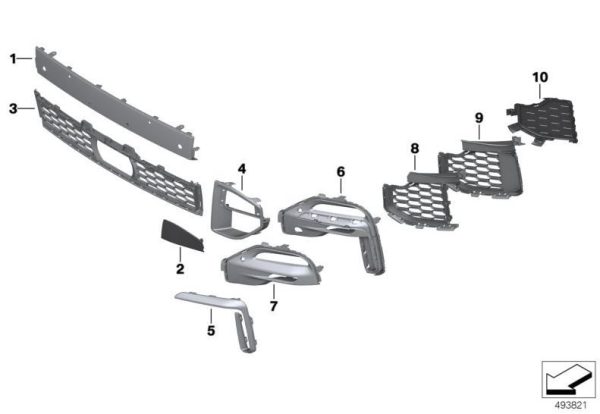 NEW GENUINE BMW X5 SERIES G05 M FRONT BUMPER TOW COVER RIGHT SIDE 51118069237 - Image 3