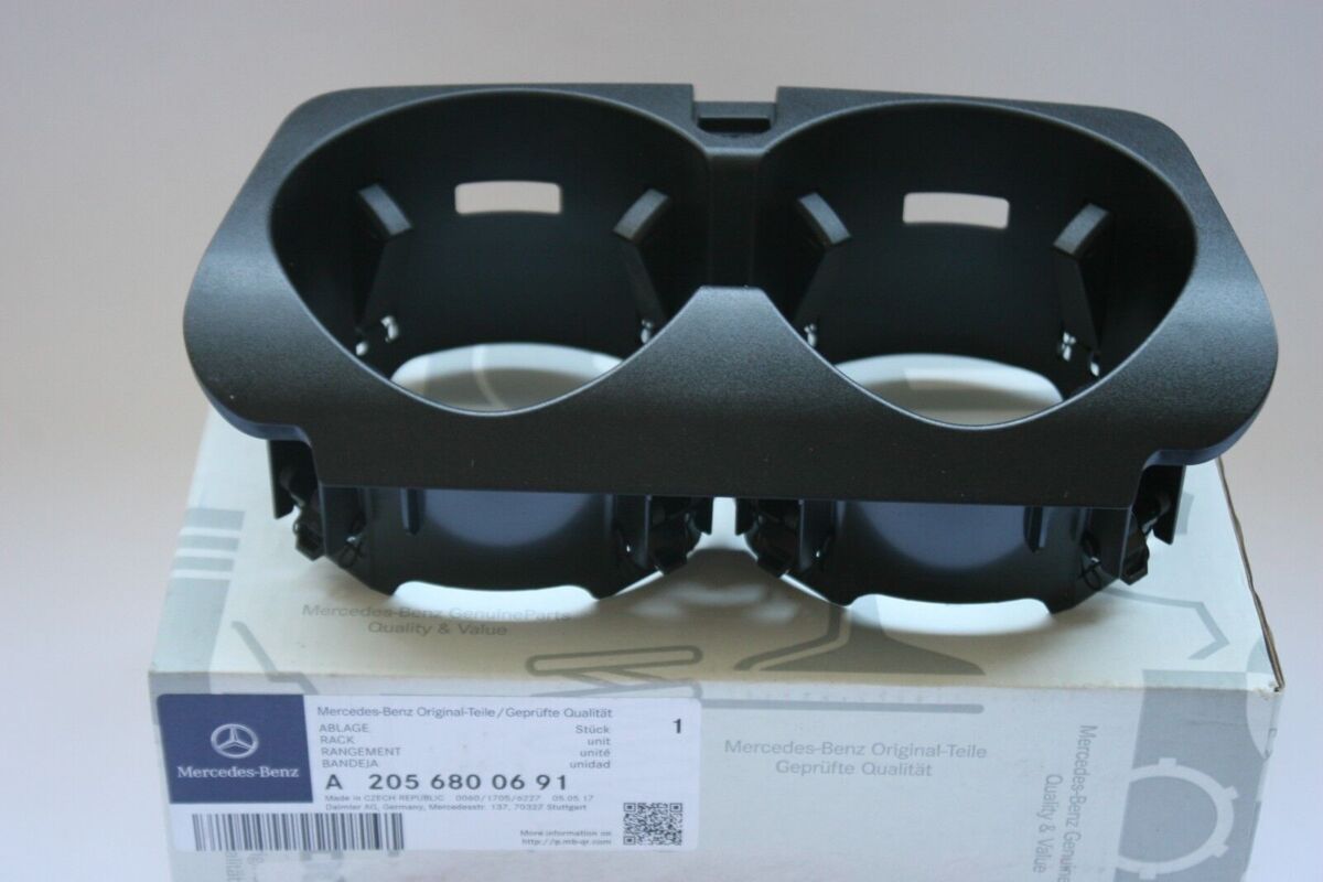 NEW GENUINE MERCEDES BENZ MB C CLASS W205 CENTER CONSOLE DRINK CUP HOLDER BLACK
