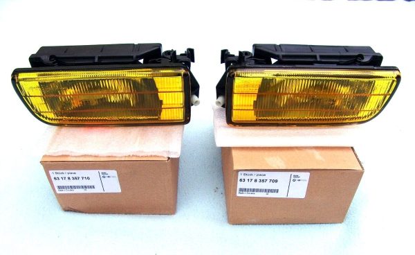 Genuine ZKW Yellow fog lights with Supporting frame for BMW E36 91-98 All Models