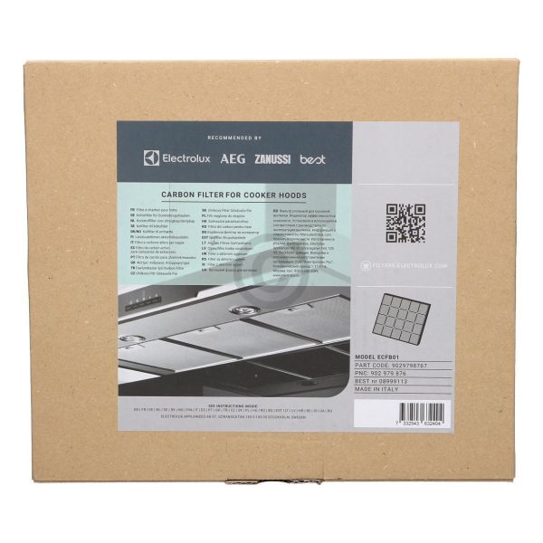 Genuine Electrolux AEG Zanussi Carbon Air filter for extractor cooking hood 240x193mm - Image 3