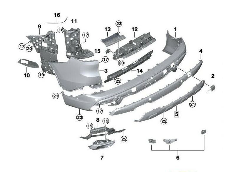 NEW GENUINE BMW X5 G05 X5 30dX 40iX 50iX TRIM UNDERRIDE PROTECTION REAR 51127469520 - Image 6