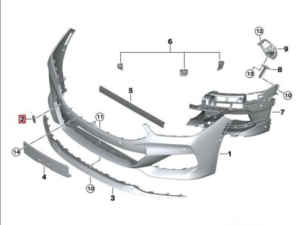 NEW GENUINE BMW G14 G15 840dX M850iX COVER TOWING LUG FRONT 51118076676 - Image 2