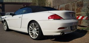 For 6 Series E63 E64 Rear bumper Side Splitters flaps carbon diffusers