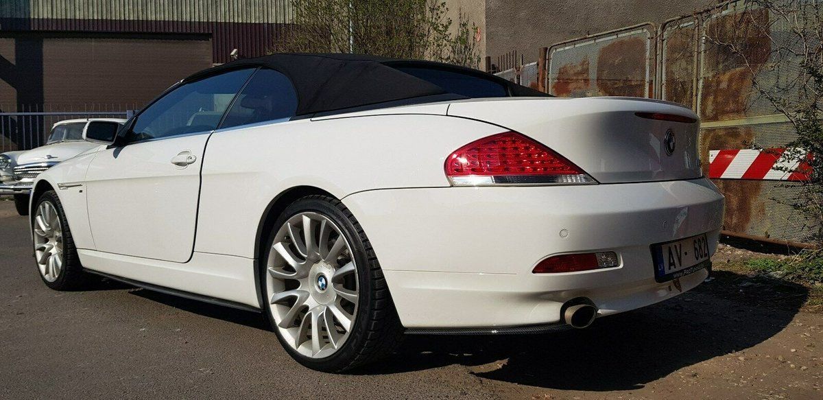 For 6 Series E63 E64 Rear bumper Side Splitters flaps carbon diffusers