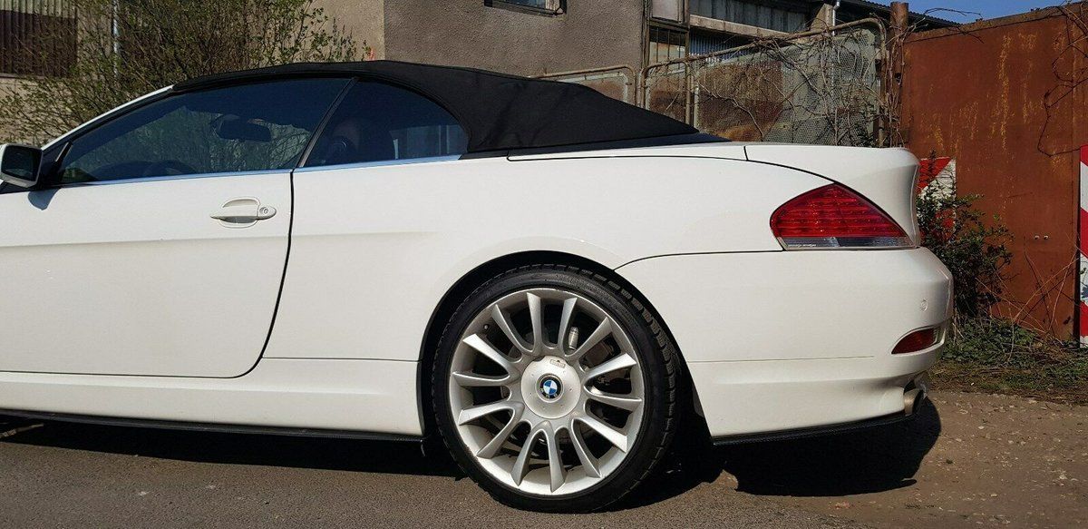 For 6 Series E63 E64 Rear bumper Side Splitters flaps carbon diffusers - Image 2